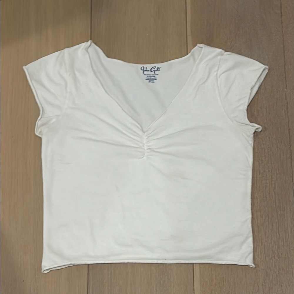 Brandy Melville White Gina Short Sleeve Top